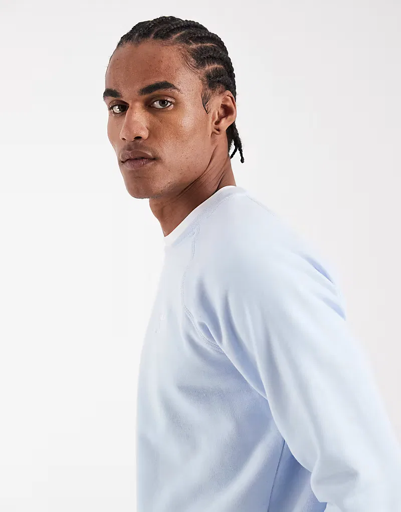Толстовка Adidas Originals Essential с круглым вырезом, светло-голубая — фото 4