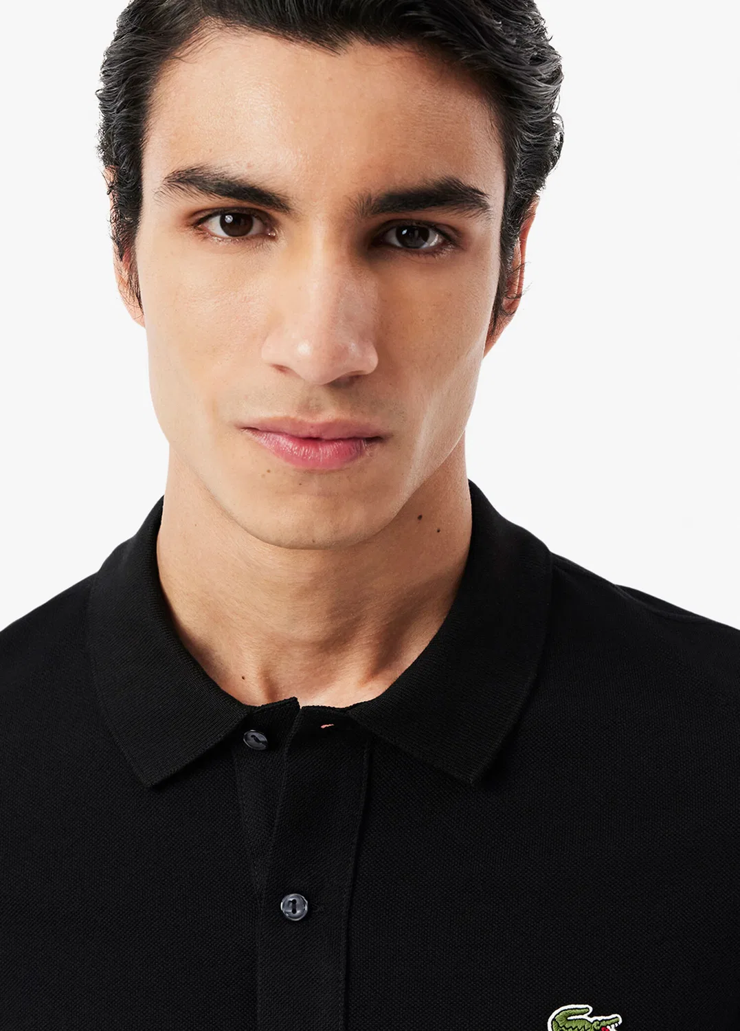 Поло Lacoste L.12.12 Slim Fit, черный — фото 2