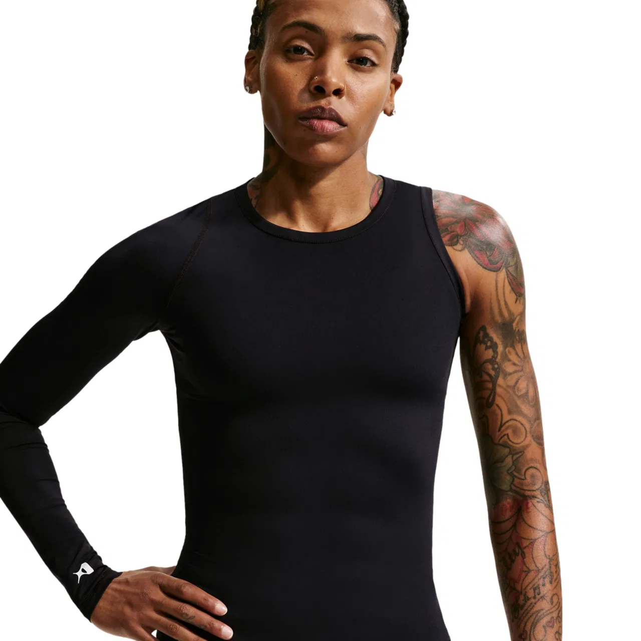 Асимметричная футболка женская A'Ja Dri-FIT Nike, черный/белый — фото 3