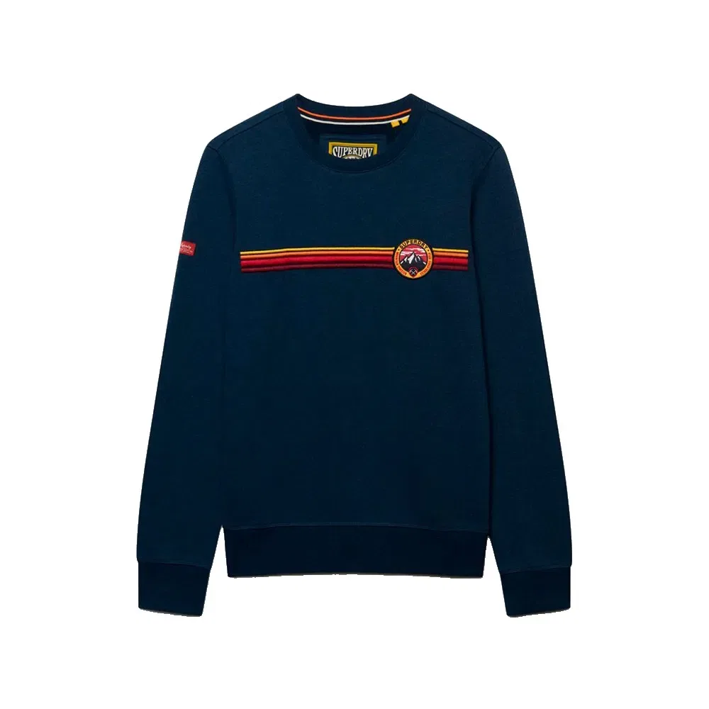 Мужской свитшот расслабленного кроя Outdoor Stripe Logo Relaxed Superdry, Blue — фото 3