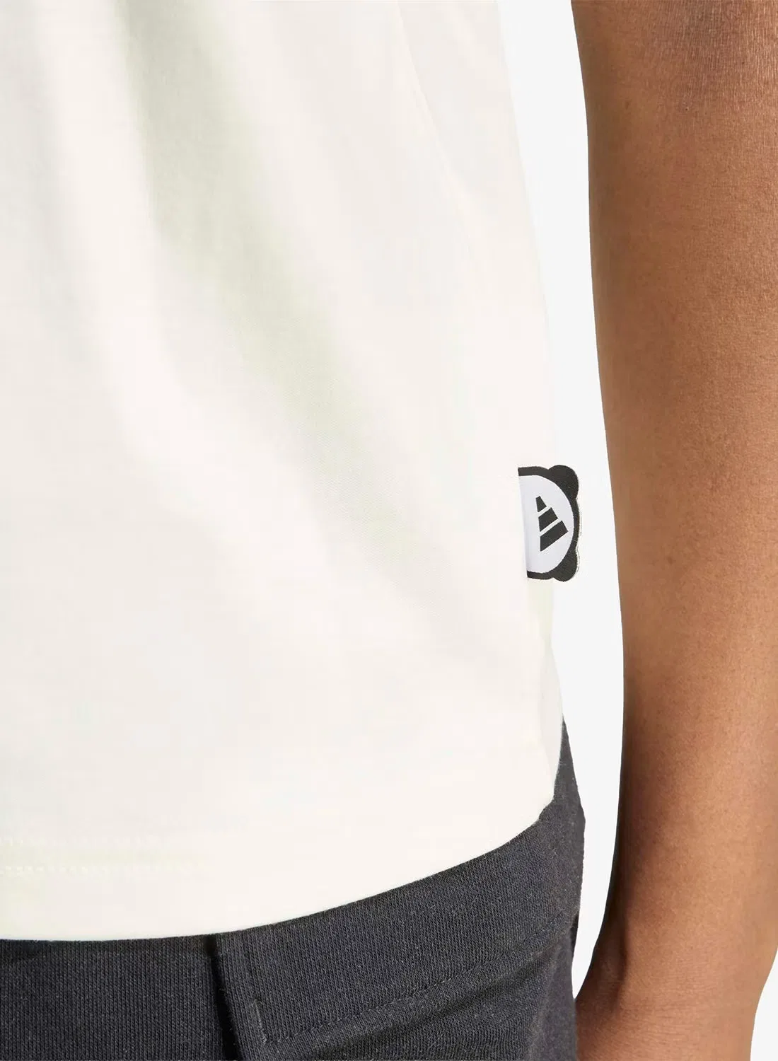 Футболка с принтом Panda chill Adidas, белый — фото 4