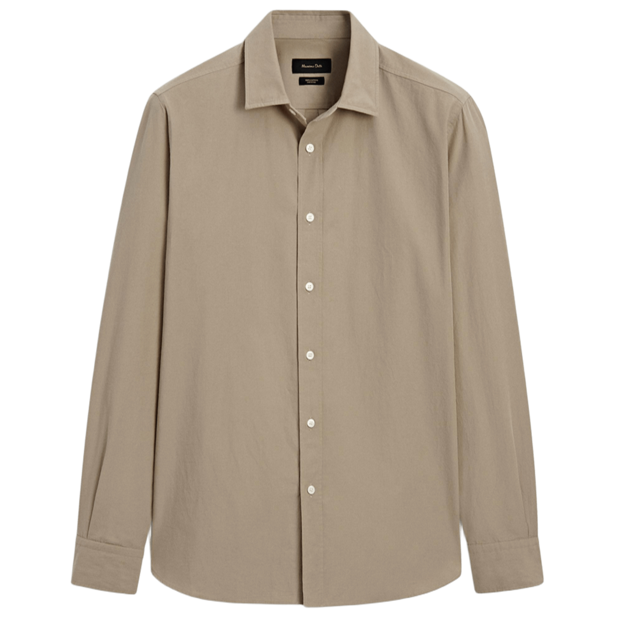 

Хлопковая рубашка обычного кроя Massimo Dutti, песочный, Бежевый, Хлопковая рубашка обычного кроя Massimo Dutti, песочный