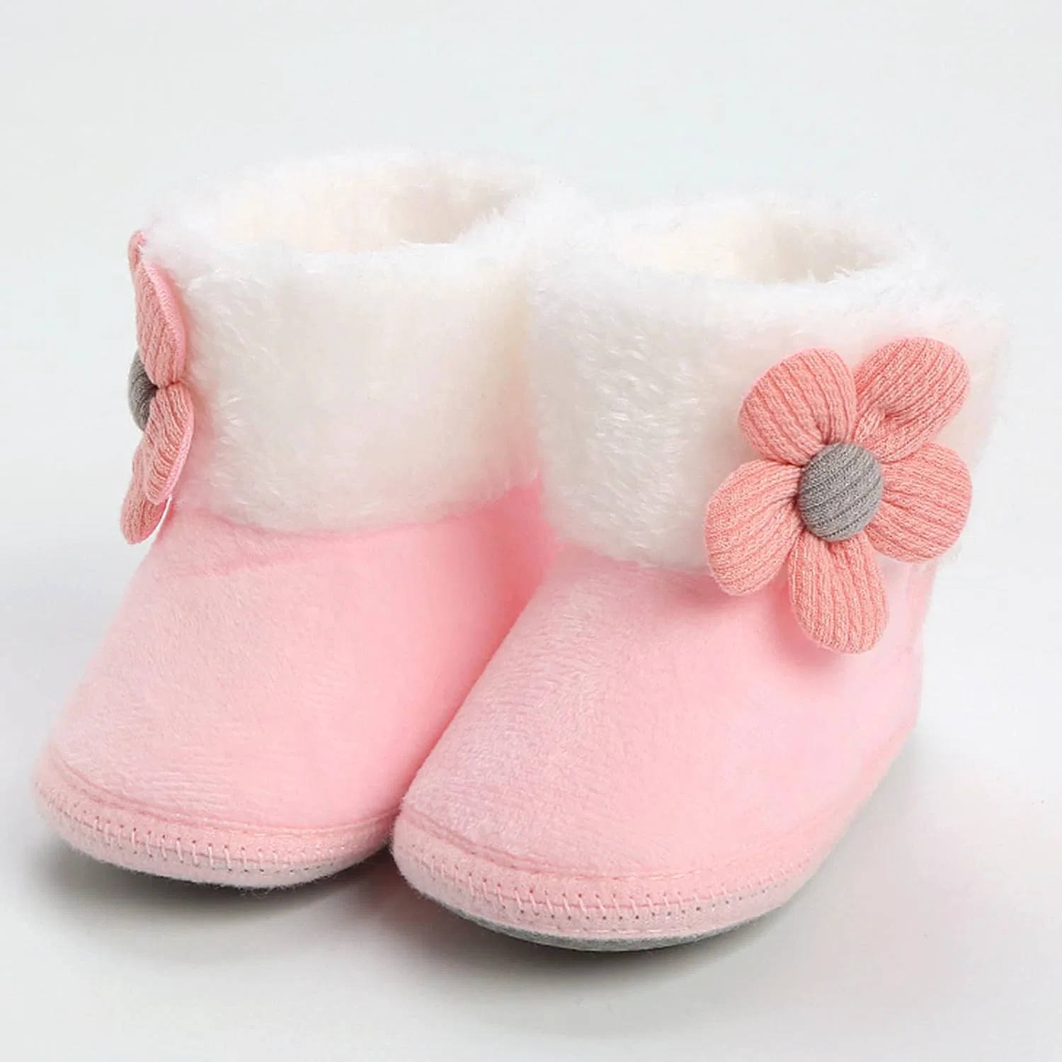 Детские ботинки для девочек с утеплённой подкладкой, модель Warm Fuzzy Lined Soft Boots, Pink — фото 2