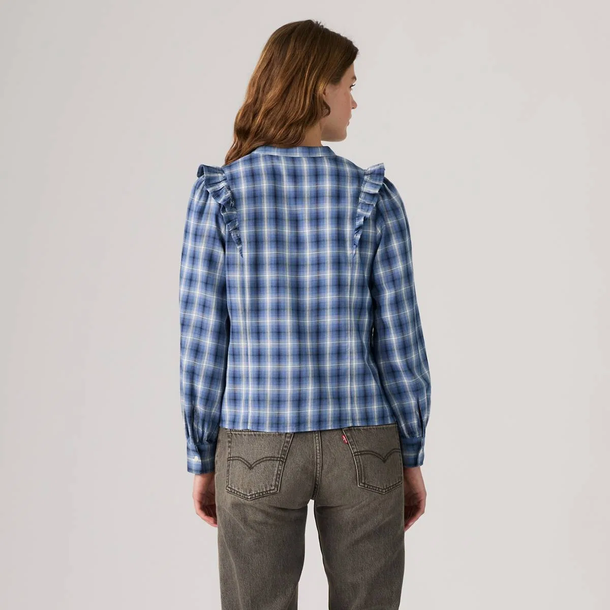 Рубашка в стиле вестерн Джесси Levi's, Isolde Plaid Moonlight Blue - Blue — фото 4