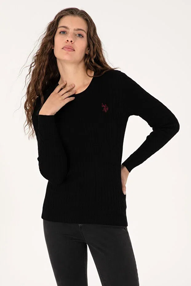 Женский базовый свитер с длинным рукавом U.S. Polo Assn., Black