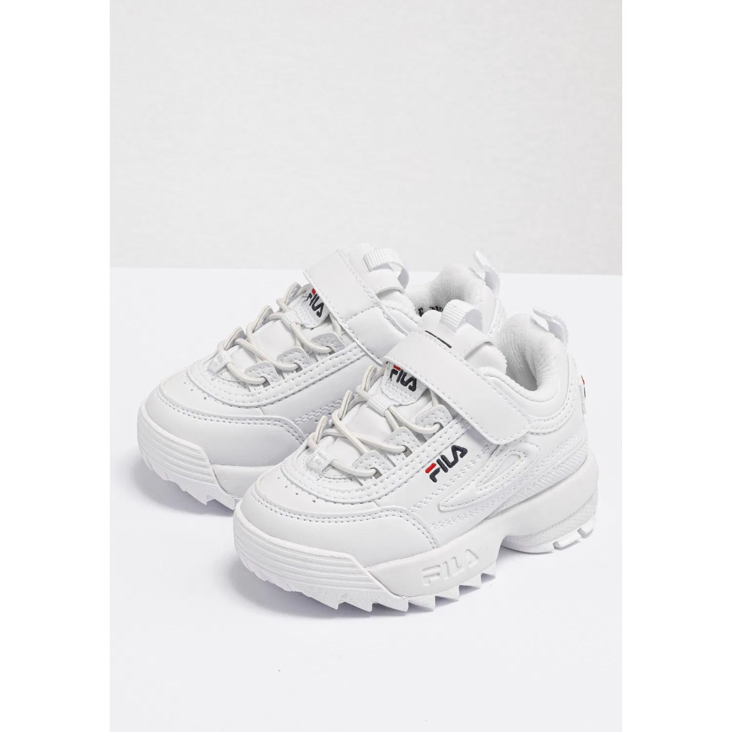 Детские кроссовки для малышей с липучкой Fila Disruptor E TDL, Weiss — фото 3