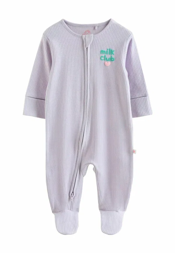 Комплект боди с принтом Regular fit two way zip baby sleepsuits 3 pack Next coral purple, фиолетовый — фото 4