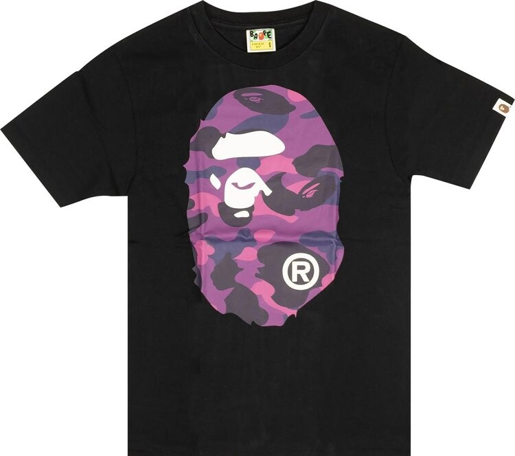 

Футболка BAPE Color Camo Big Ape Head Tee 'Black', черный