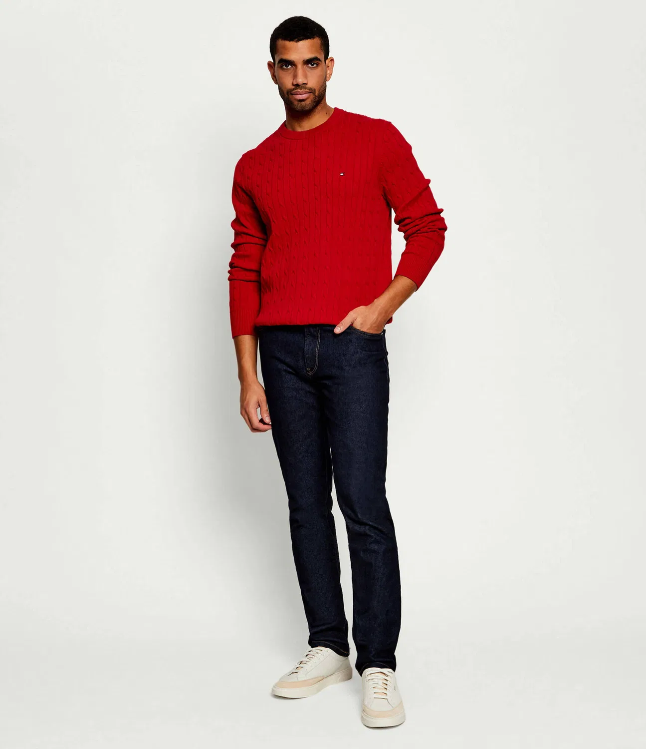 Свитер с круглым вырезом Tommy Hilfiger, красный — фото 2