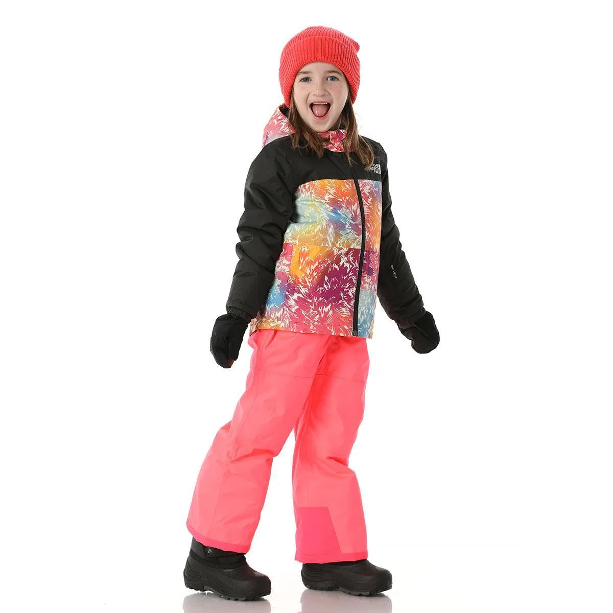 Утепленная куртка свободного кроя Freedom Insulated The North Face, Radiant Poppy Blowing Wind Print — фото 2