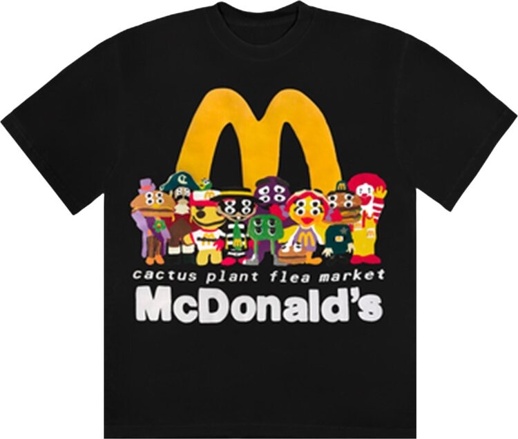 Футболка Cactus Plant Flea Market x McDonald's Cactus Buddy! And Friends Tee 'Black', черный — фото 2