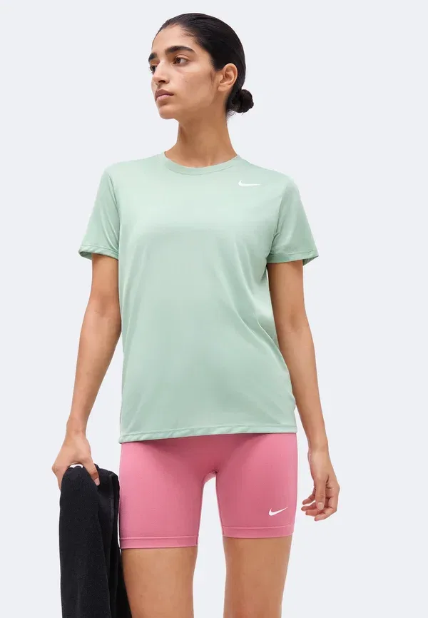 Леггинсы с технологией Dri-fit, Short - leggings Nike Performance peony/white, белый — фото 4
