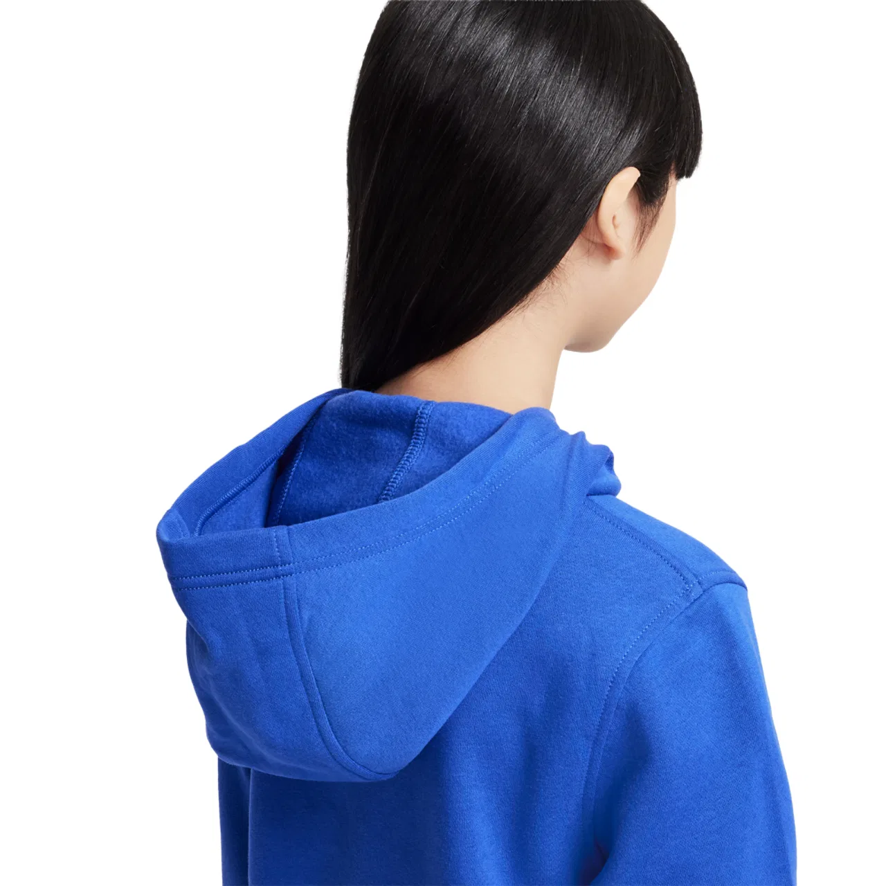 Детское худи с капюшоном и передним карманом NSW Club LBR Fleece Nike, Game Royal White — фото 3