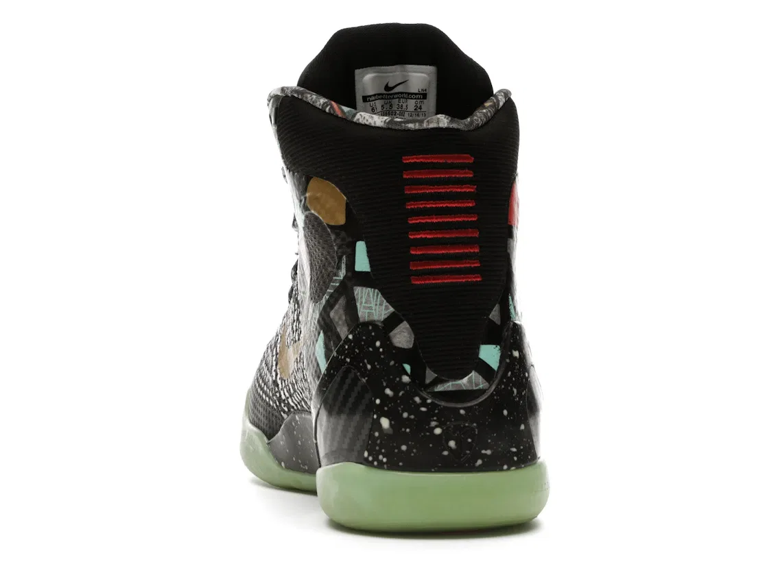 Детские кроссовки для баскетбола Nike Kobe 9 Elite, Black/Metallic Gold-White — фото 4