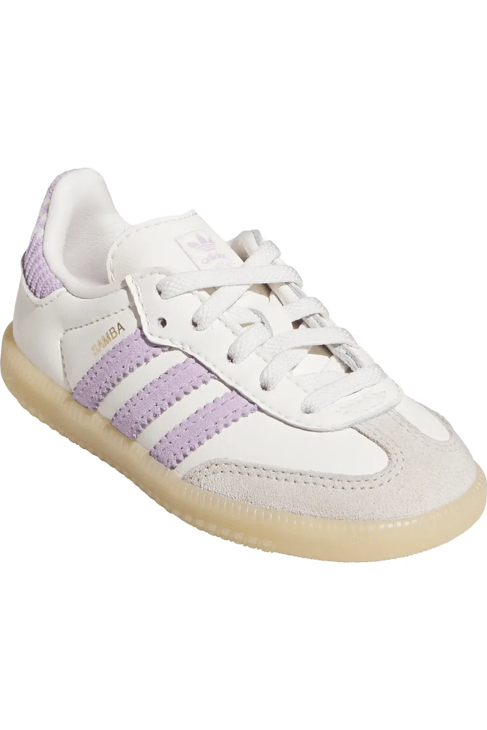 Детские кеды для первых шагов Samba OG adidas, Cloud White/Plum/Gum 3
