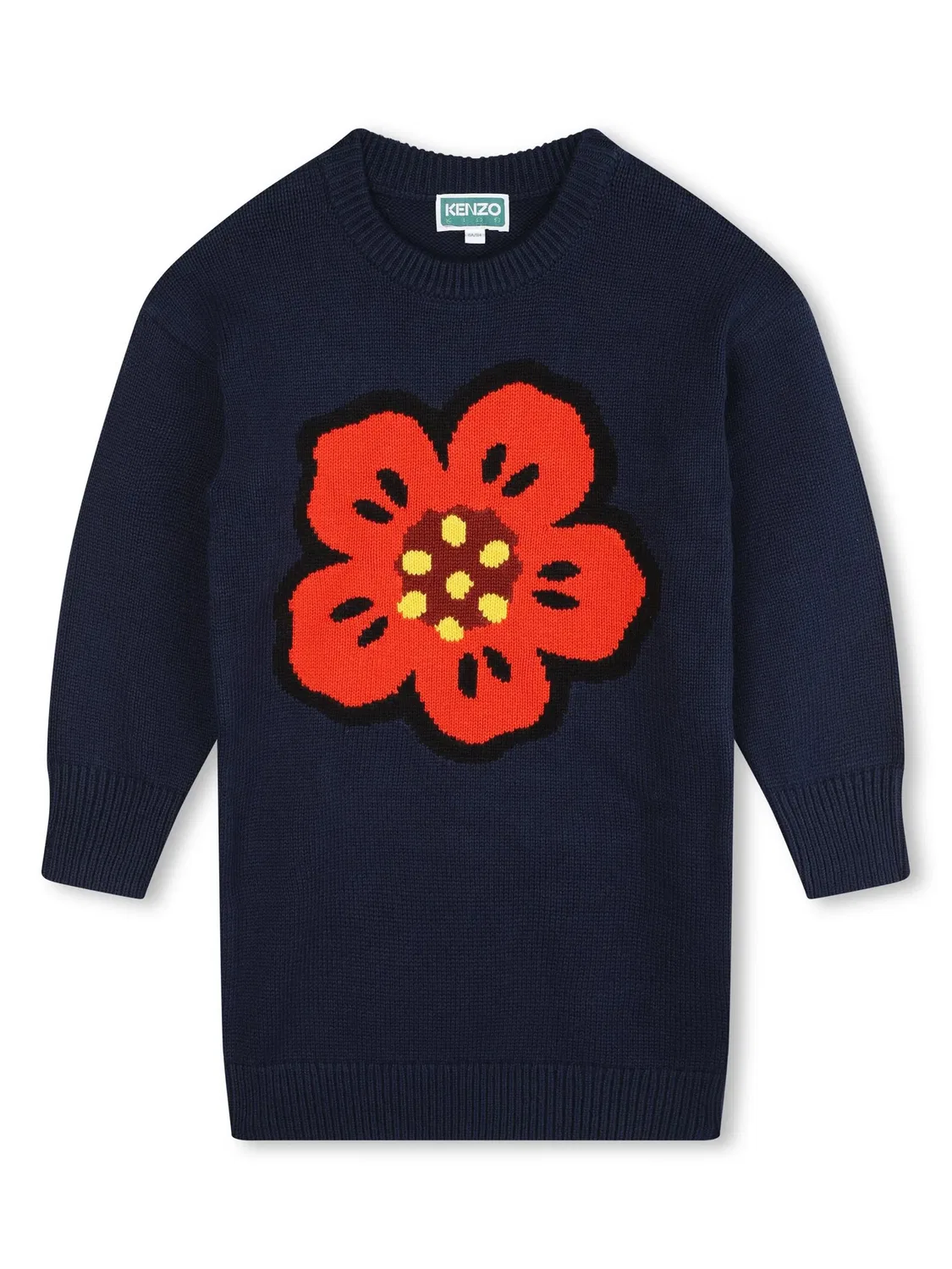 Платье Boke Flower вязаное Kenzo, синий