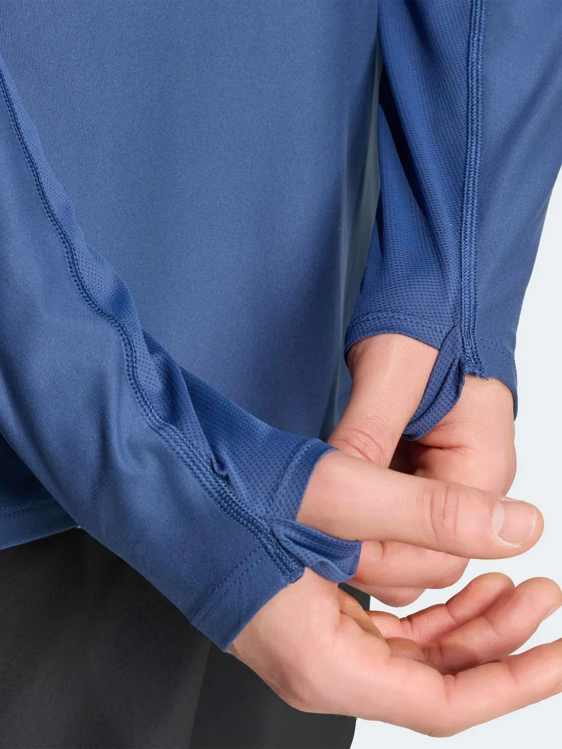 Толстовка для бега adidas Adi365 Running Iconic Half Zip Hoodie, синий — фото 4