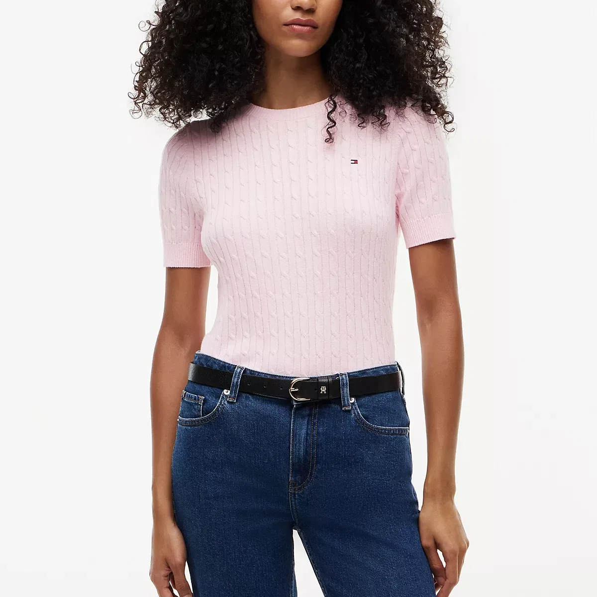 Свитер с круглым вырезом, Light Pink, Tommy Hilfiger — фото 4