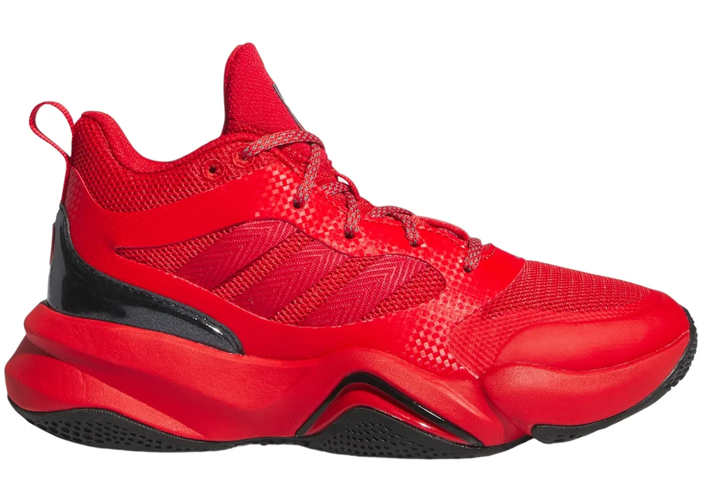 Детские кроссовки для мальчиков с технологией Impact FLX Adidas Mahomes 2 Impact FLX Race Against Time, Team Collegiate Red/Team Collegiate Red/Core Black