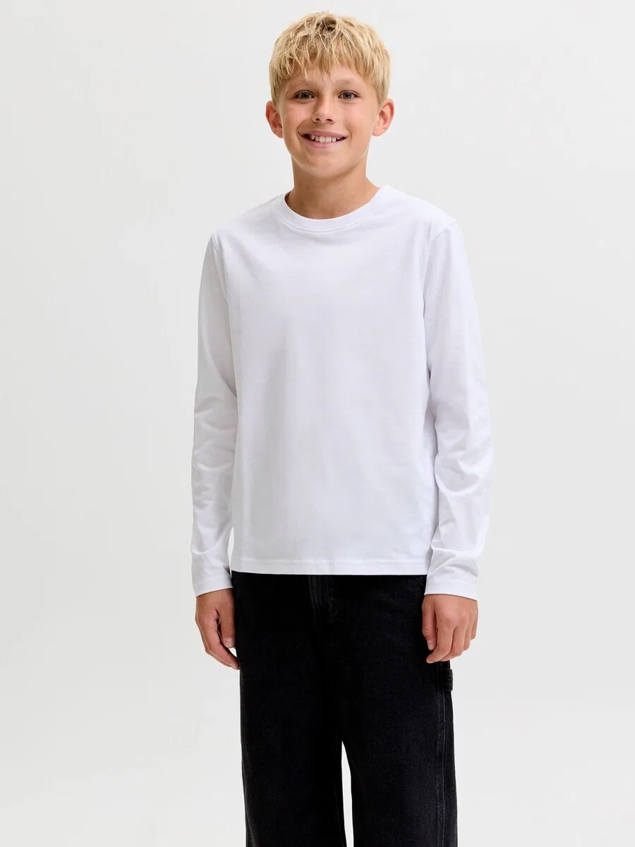 Детская рубашка стандартного кроя, белая Jack & Jones Junior — фото 3