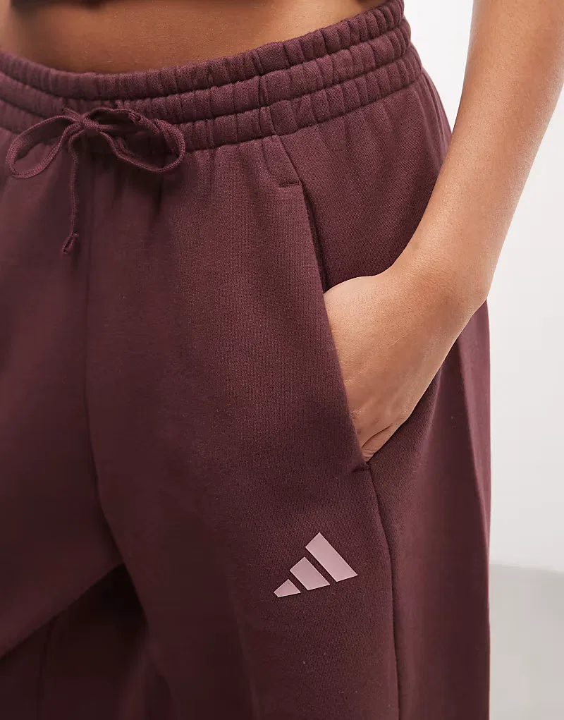 Штаны спортивные Three Stripes Studios Adidas Performance, бордовый — фото 3