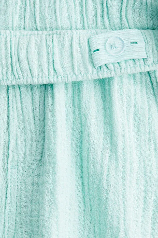 Детские шорты для мальчиков хлопковые H&M, Light Turquoise — фото 2