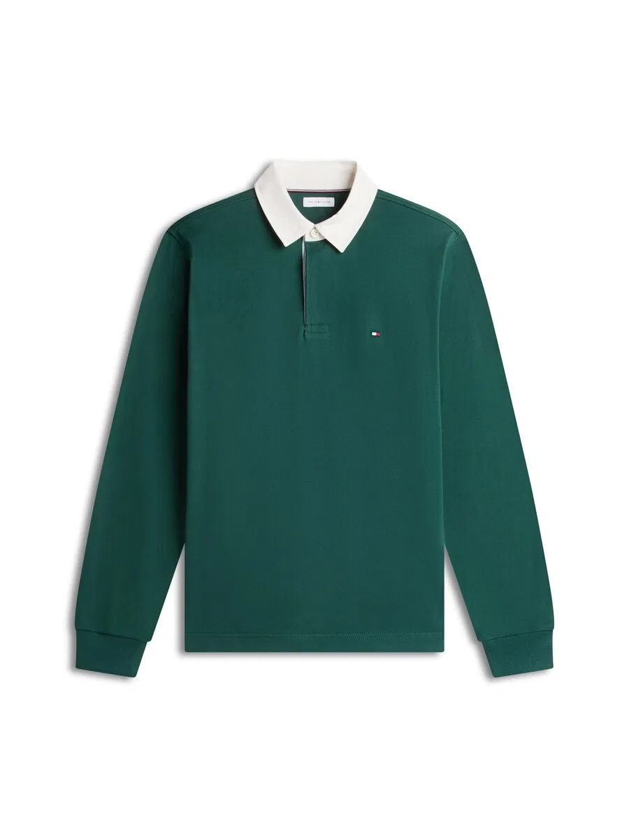 Футболка TOMMY HILFIGER ESSENTIAL темно-зеленого цвета
