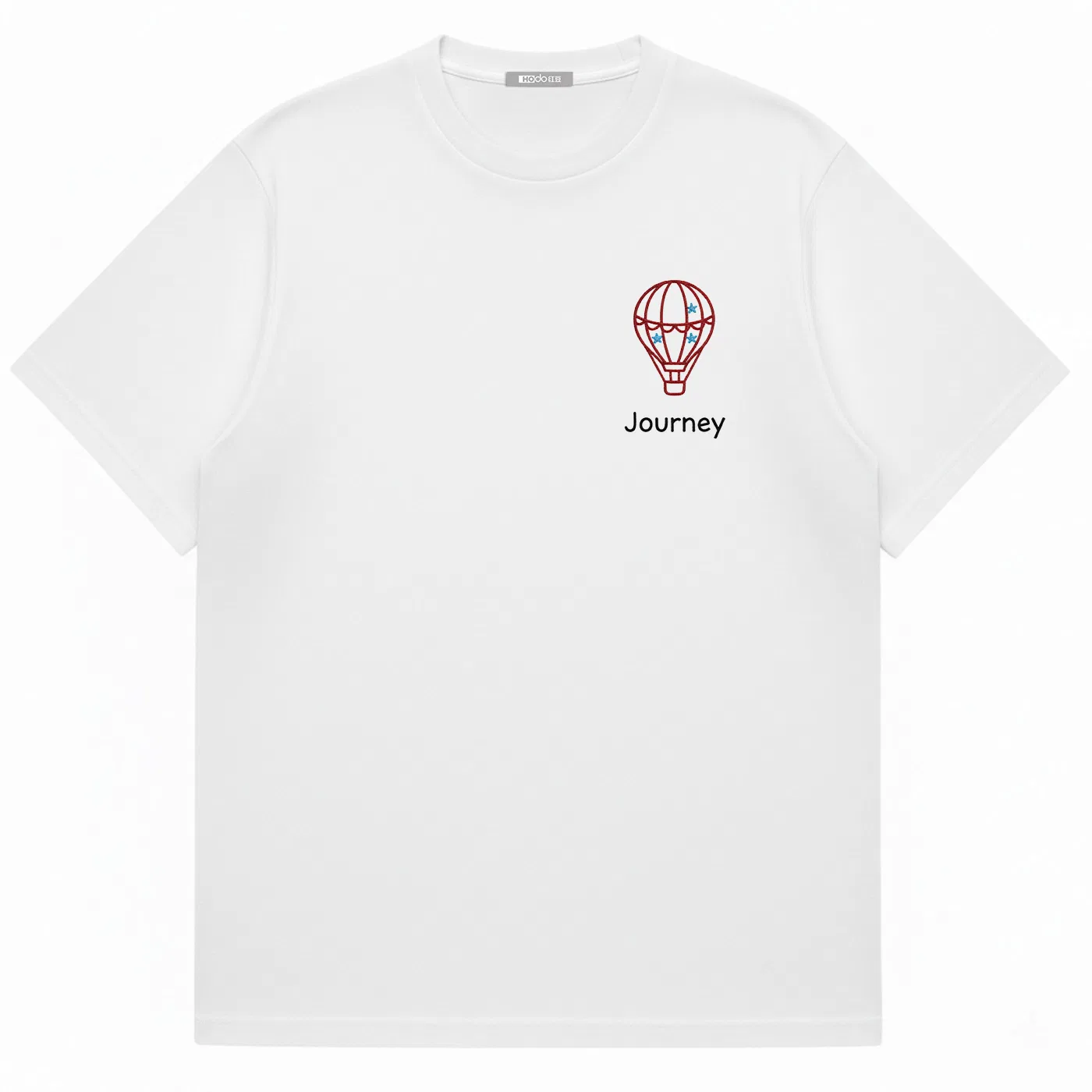 Детская футболка хлопковая Hot Air Balloon Journey Red bean, Белый