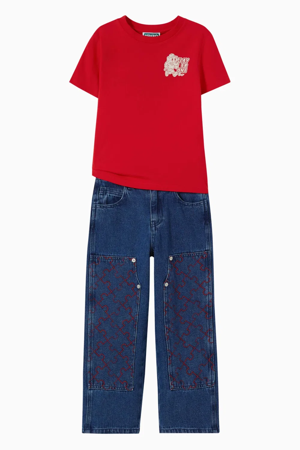 Джинсы широкие KENZO KIDS — фото 2
