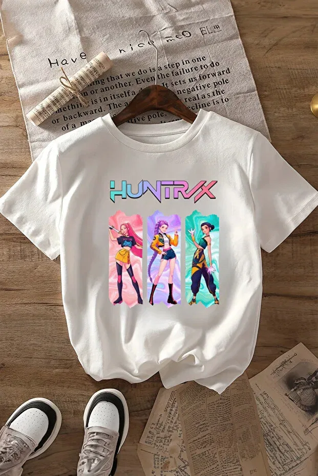 Детская футболка для девочек с принтом K-Pop demon hunters kids design Canlook, White — фото 2