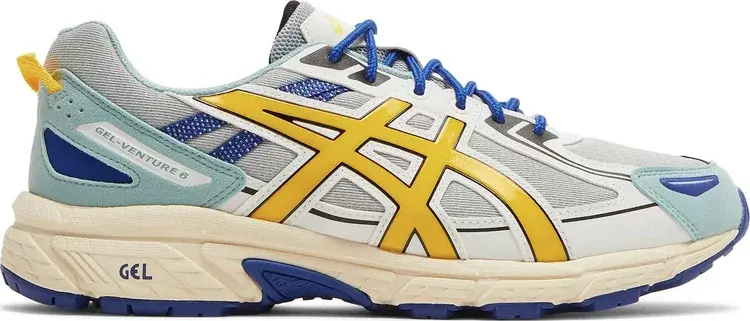 

Кроссовки gel venture 6 'piedmont grey vibrant yellow' Asics, серый