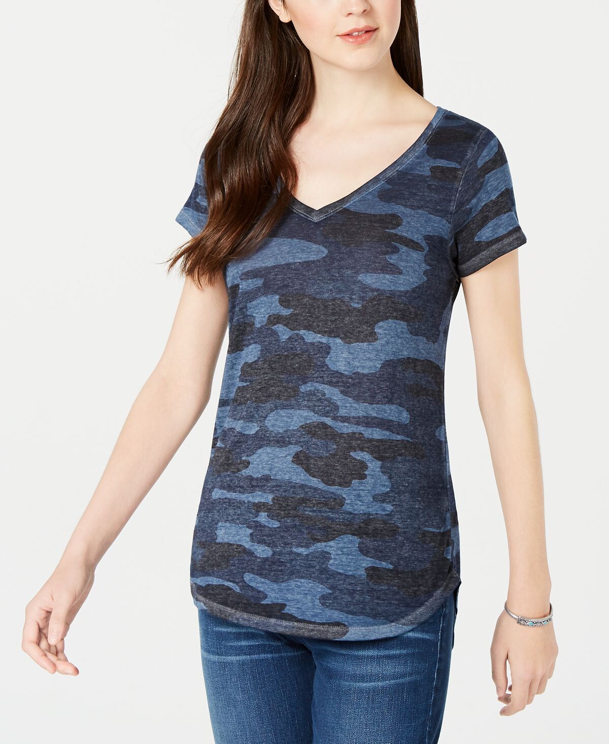 

Футболка с камуфляжным принтом Lucky Brand, мульти