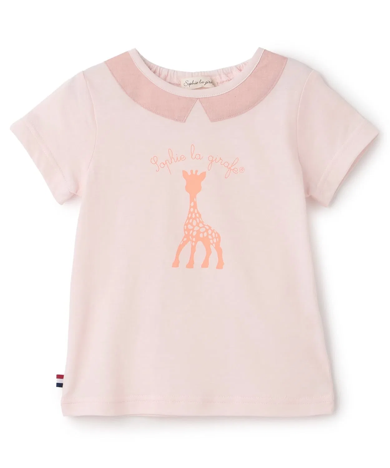 Детская футболка с длинным рукавомSophie la girafe, Розовая