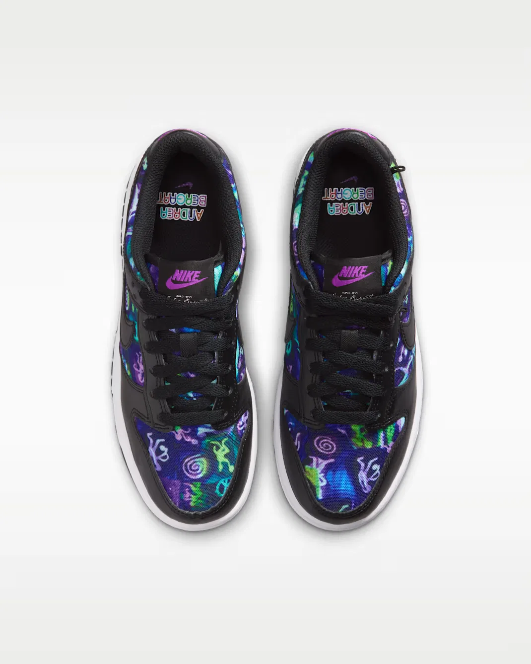 Кроссовки для детей постарше Nike Dunk Low, Multi-Color/Vivid Purple/Metallic Silver/Black — фото 4