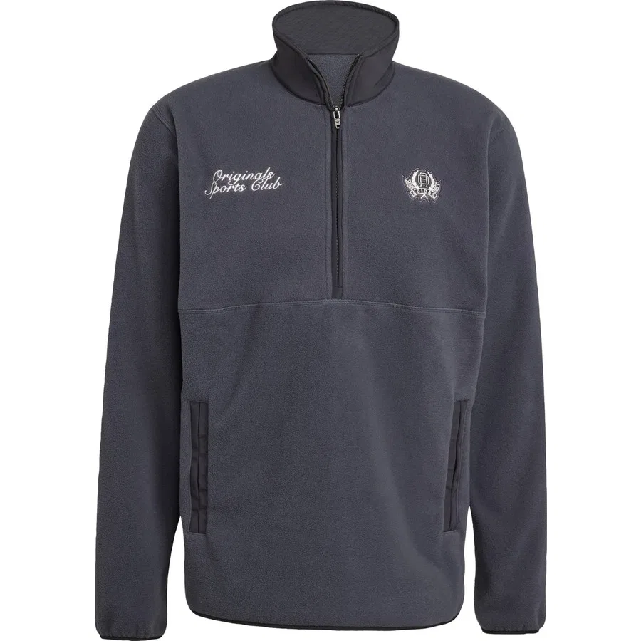 Мужской свитшот с четвертью молнией Originals JX8191 adidas, Серый — фото 3