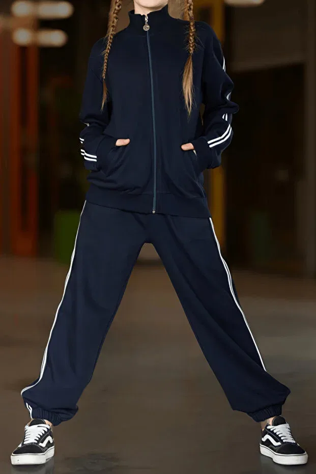 Детский спортивный костюм с принтом Dmb Boys & Girls, Navy Blue — фото 3