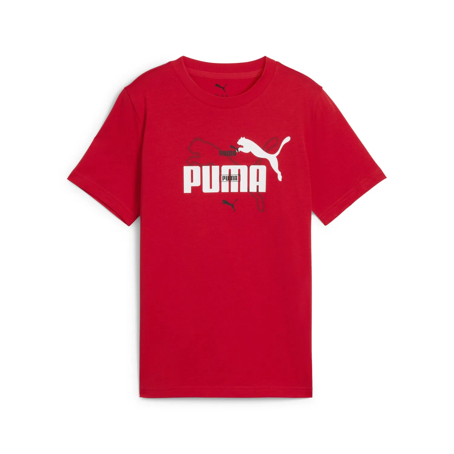 Детская футболка с принтом Essentials Logo Lab Summer Puma, Red — фото 4