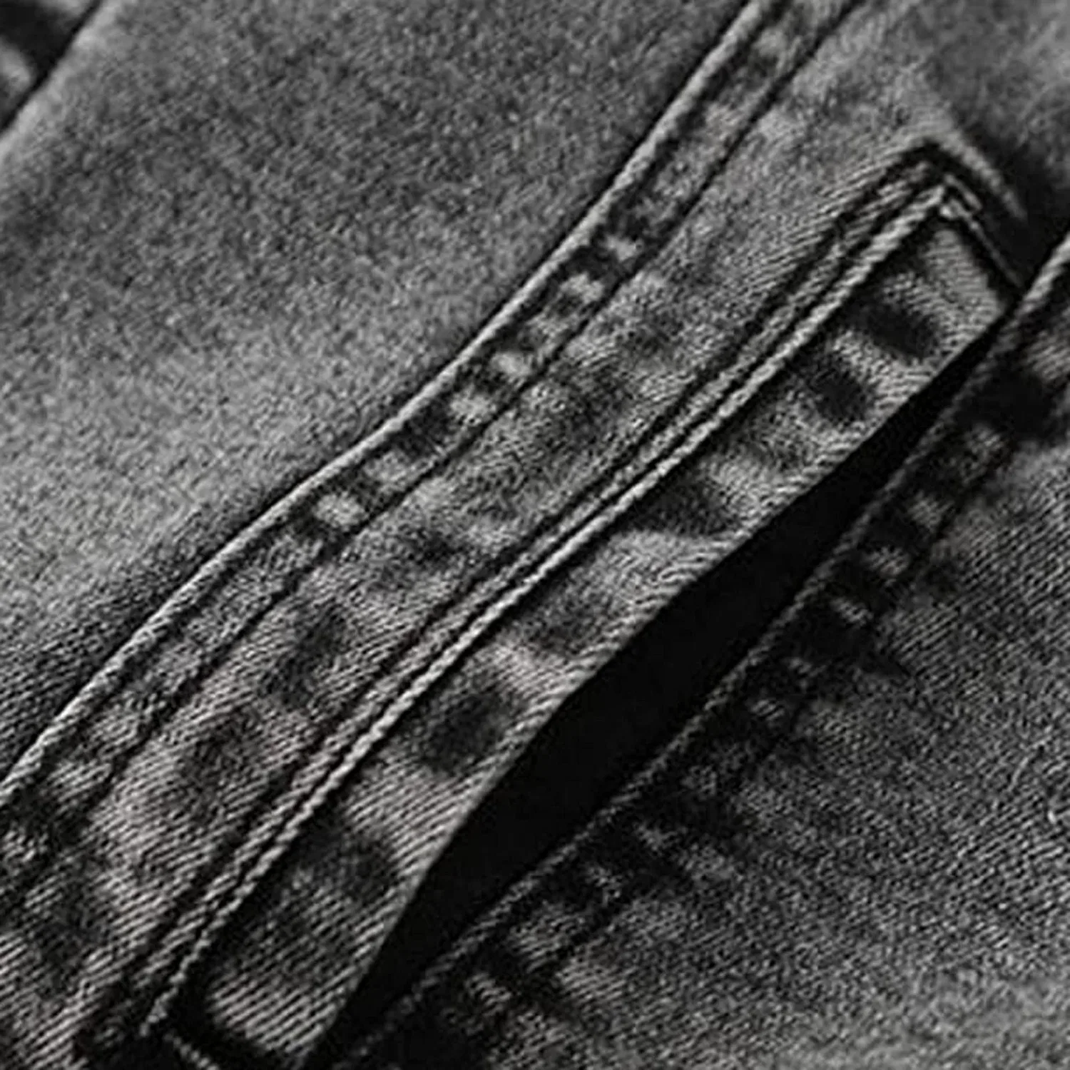 Женское пальто с принтом Vintage Button Down Tattered Short Loose Coat, grey — фото 3