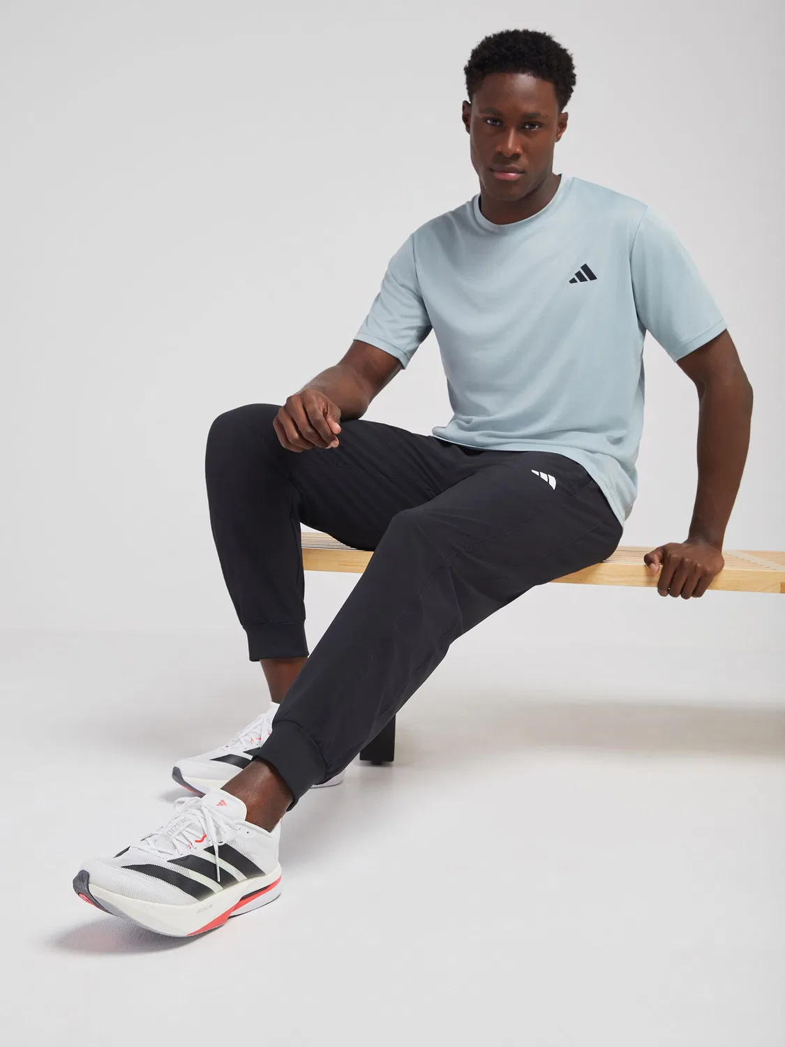Джоггеры Workout Essentials Flex Woven adidas, черный — фото 2