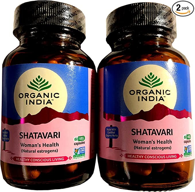 

Шатавари Organic India, 60 вегетарианских капсул, 2 упаковки