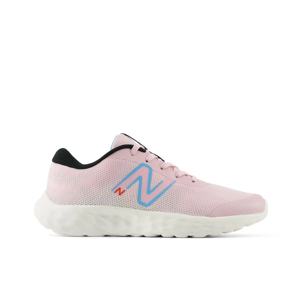 Детские кроссовки для мальчиков с амортизацией 520 V8 Lace-up New Balance, Pink Mid Century Blue Sky Black — фото 3