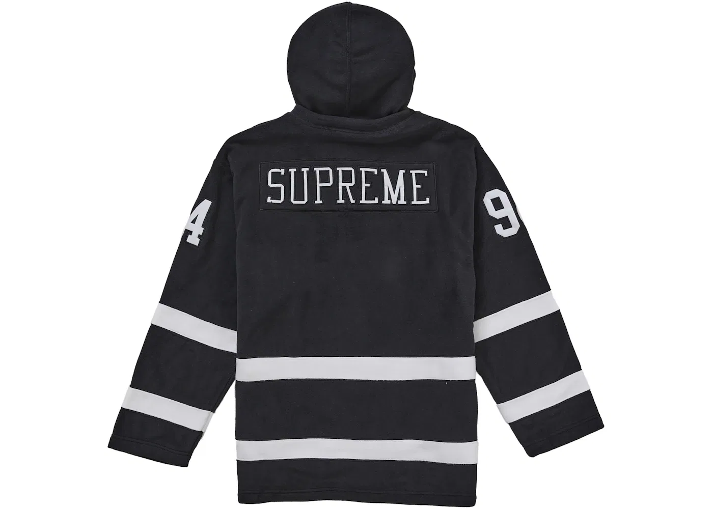 Мужская хоккейная джерси с капюшоном из Polartec Jersey Supreme, Black — фото 2