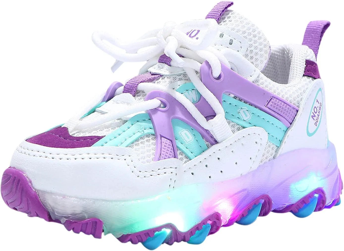Детские кроссовки для девочек со светящейся подошвой SZZY, Purple