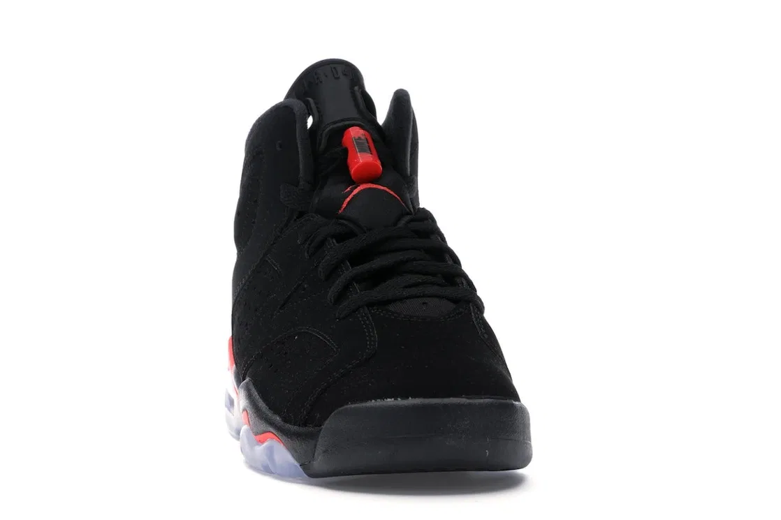 Детские кроссовки с вентиляцией Jordan 6 Retro Black Infrared 2019 GS, Black/Infrared — фото 2
