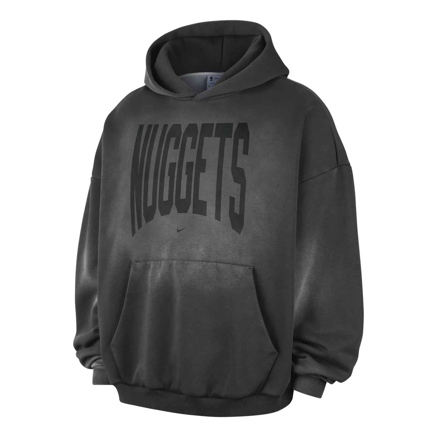 Мужское худи для баскетбола Denver Nuggets Standard Issue Therma-FIT Fleece Hoodie 'Dark Charcoal White' Nike, Dark Charcoal/White