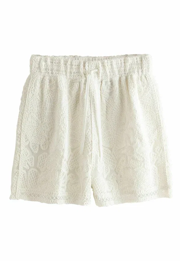 Шорты хлопковые Regular fit - crochet tie waist shorts Next, ecru, экрю