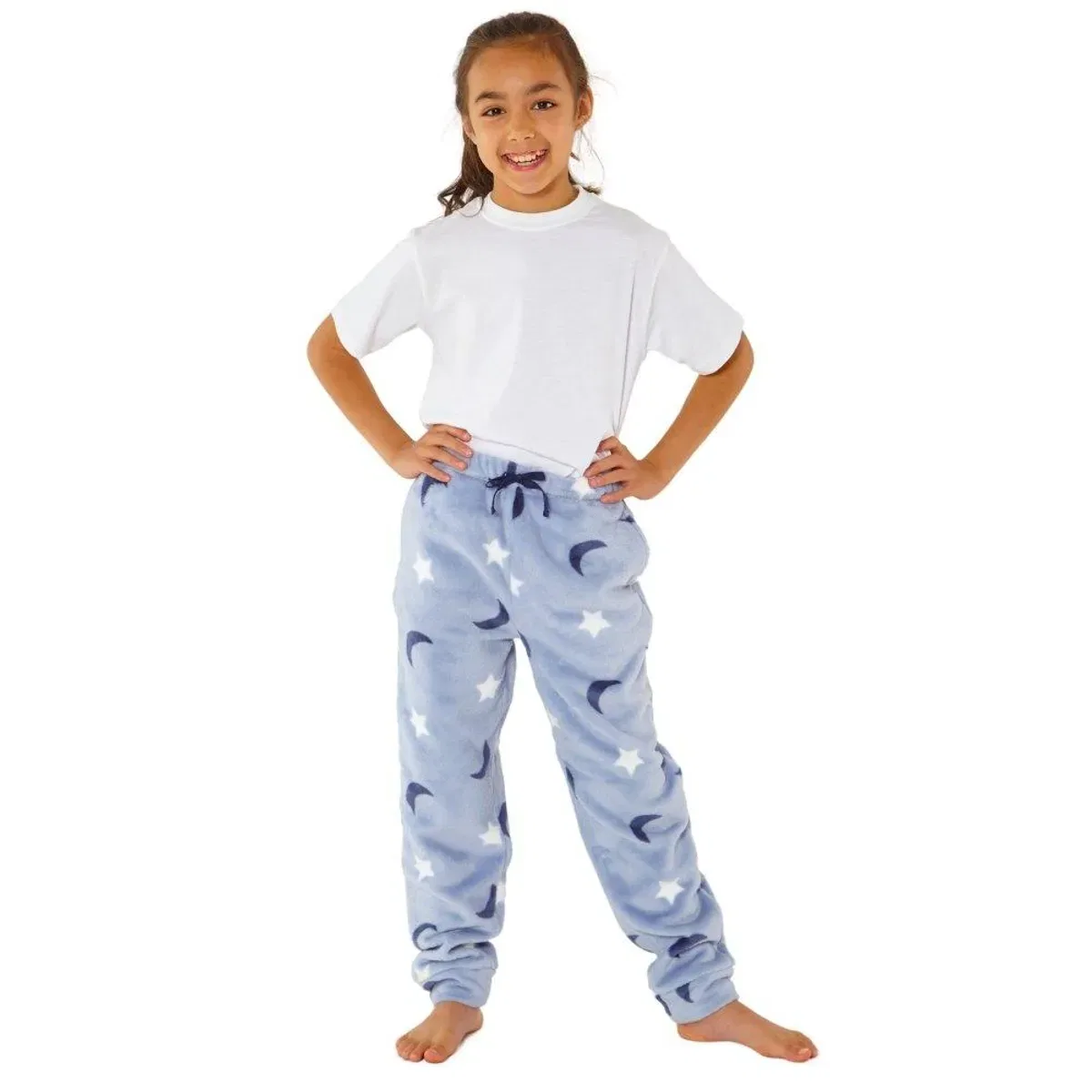 Флисовые штаны с принтом Cozy N Dozy, Blue