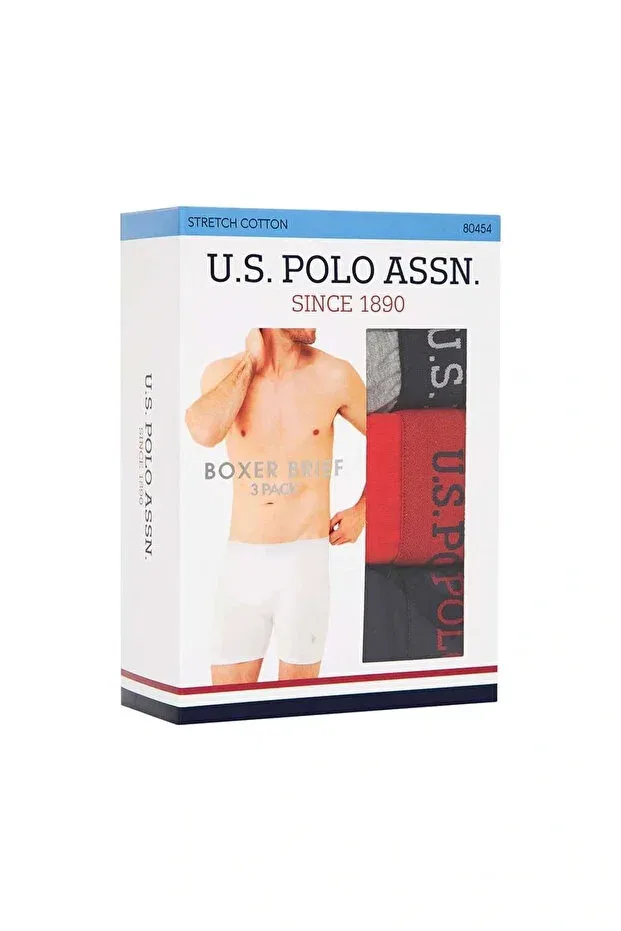 Мужские трусы-боксеры хлопковые комплект 3 шт. U.S. Polo Assn., White — фото 2