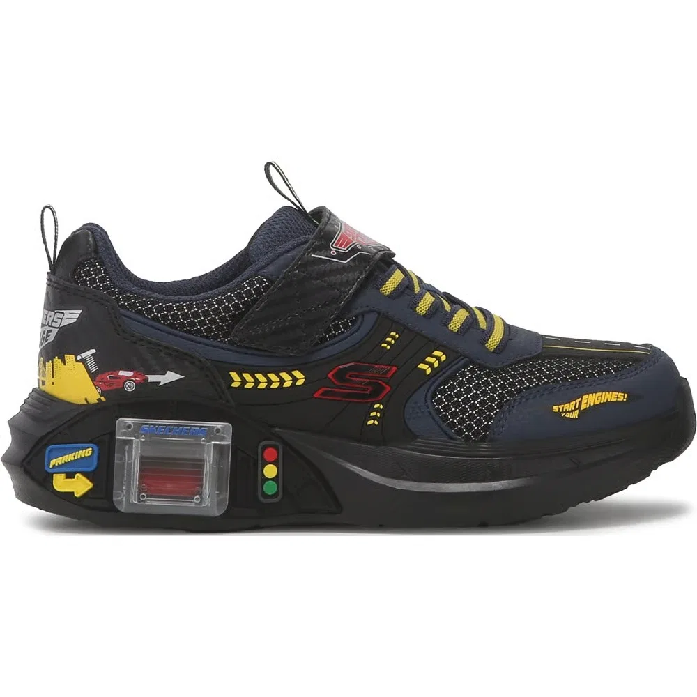 Детские кроссовки Skechers Garage, Black/Navy/Yellow — фото 2
