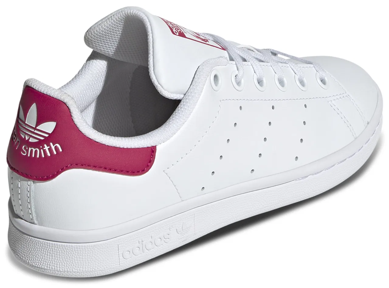 Кроссовки для мальчиков Stan Smith Adidas, цвет White/White/Bold Pink — фото 3